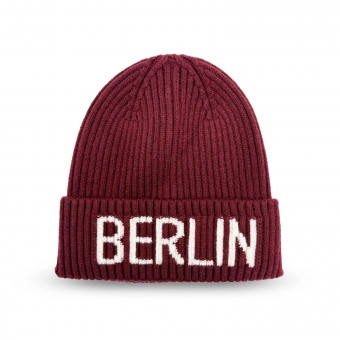 SC Dynamo - Mütze Grobstrick - weinrot - BERLIN